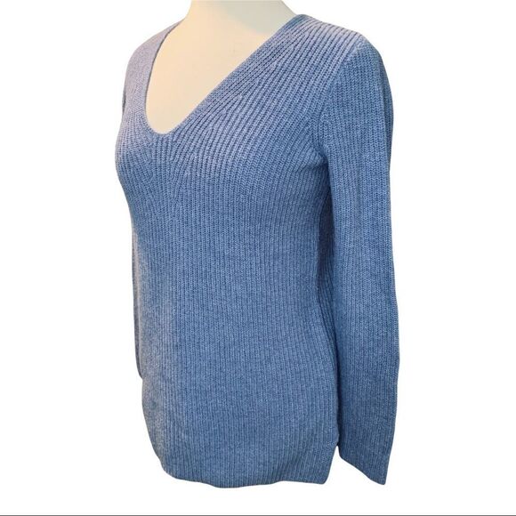 J. CREW Cerulean Blue V-neck Long-sleeve Sweater size XS - Picture 5 of 7